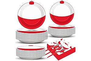 Fishing Birthday Party Supplies Set,Serves 50 Guests
