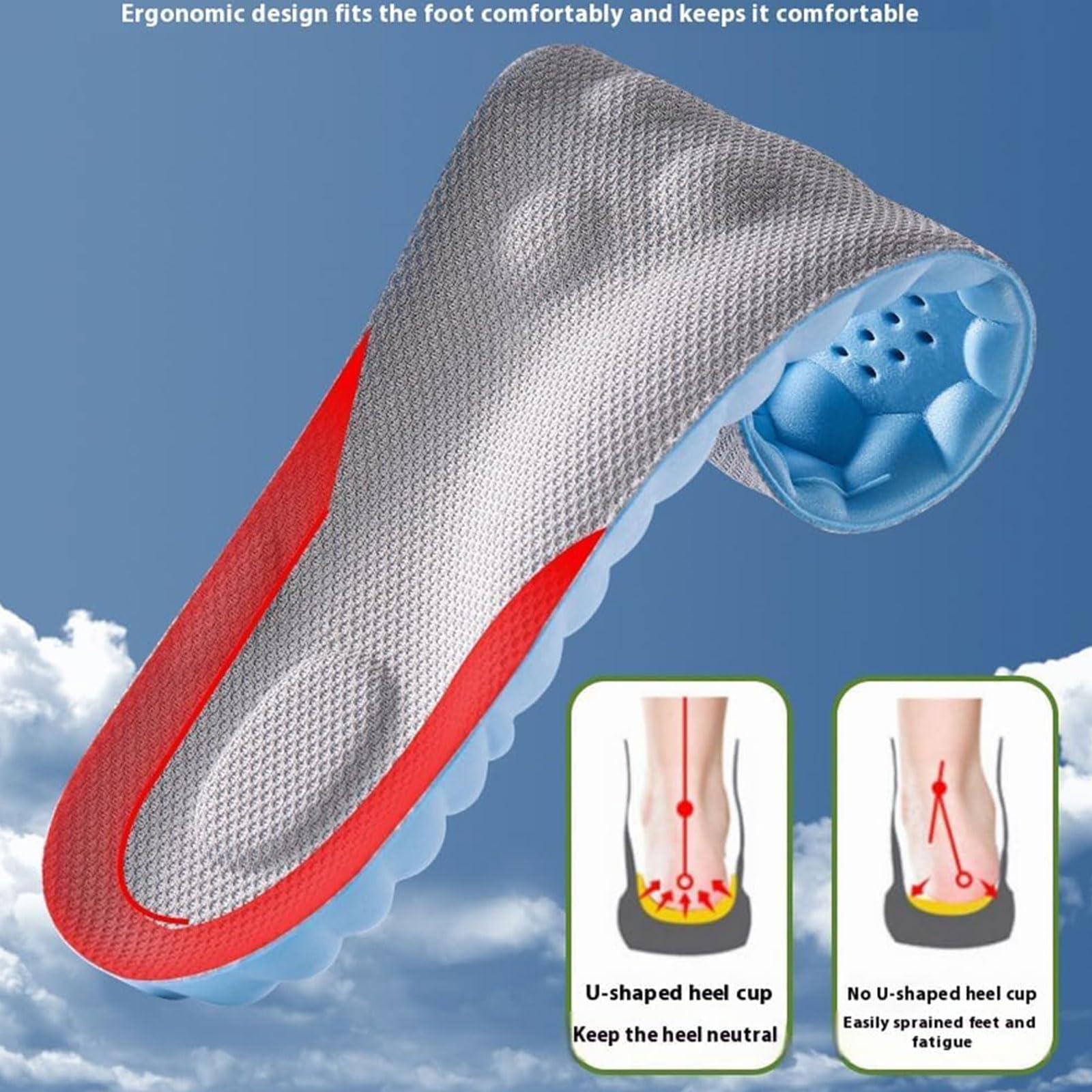 Solette Steppers per uomo e donna, solette massaggianti 2025, inserti per scarpe in memory foam con supporto per arco plantare (3 paia, uomo 40-44/donna 42-44)