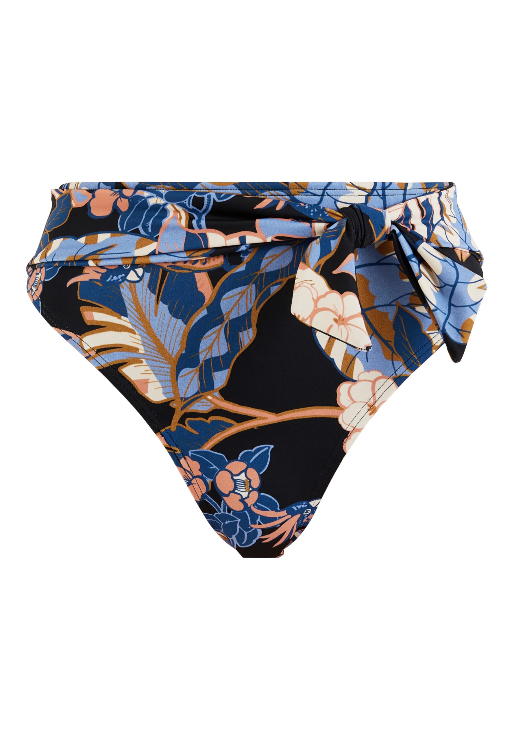 Sans Complexe Damskie spodnie od bikini Fidji, Czarny egzotyczny nadruk, 36-38
