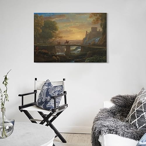 Miniatura 5 de Claude Lorrain 1600 82 Claude Lorrain 16 - Landscape with an Imaginary View of Tivoli 1642 (Oil on C Poster Decorative Painting Canvas Wall Art