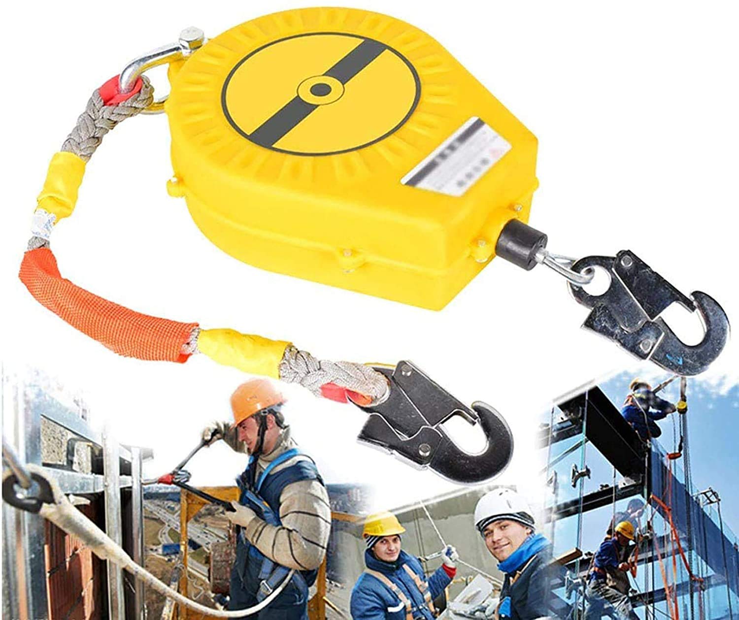 Antichute à Rappel Automatique 10m - Dispositif Anti Chute Sécurité 150kg Toit