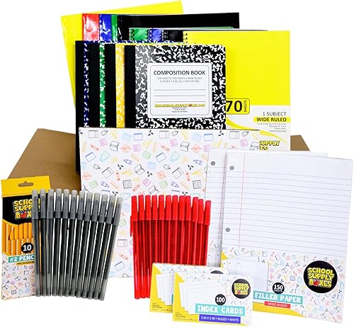 Miniatura 7 de Paquete de escritura para escuela primaria  1 caja  51 piezas por caja  School Supply Boxes  Productos esenciales para el regreso a clases  Incluye
