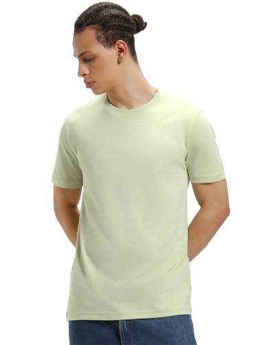 Image of Bewakoof Men's 100% Cotton Solid Regular Fit Half Sleeve Round Neck T-Shirt | Tshirt for Men Cotton| Casual Wear | Street Wear