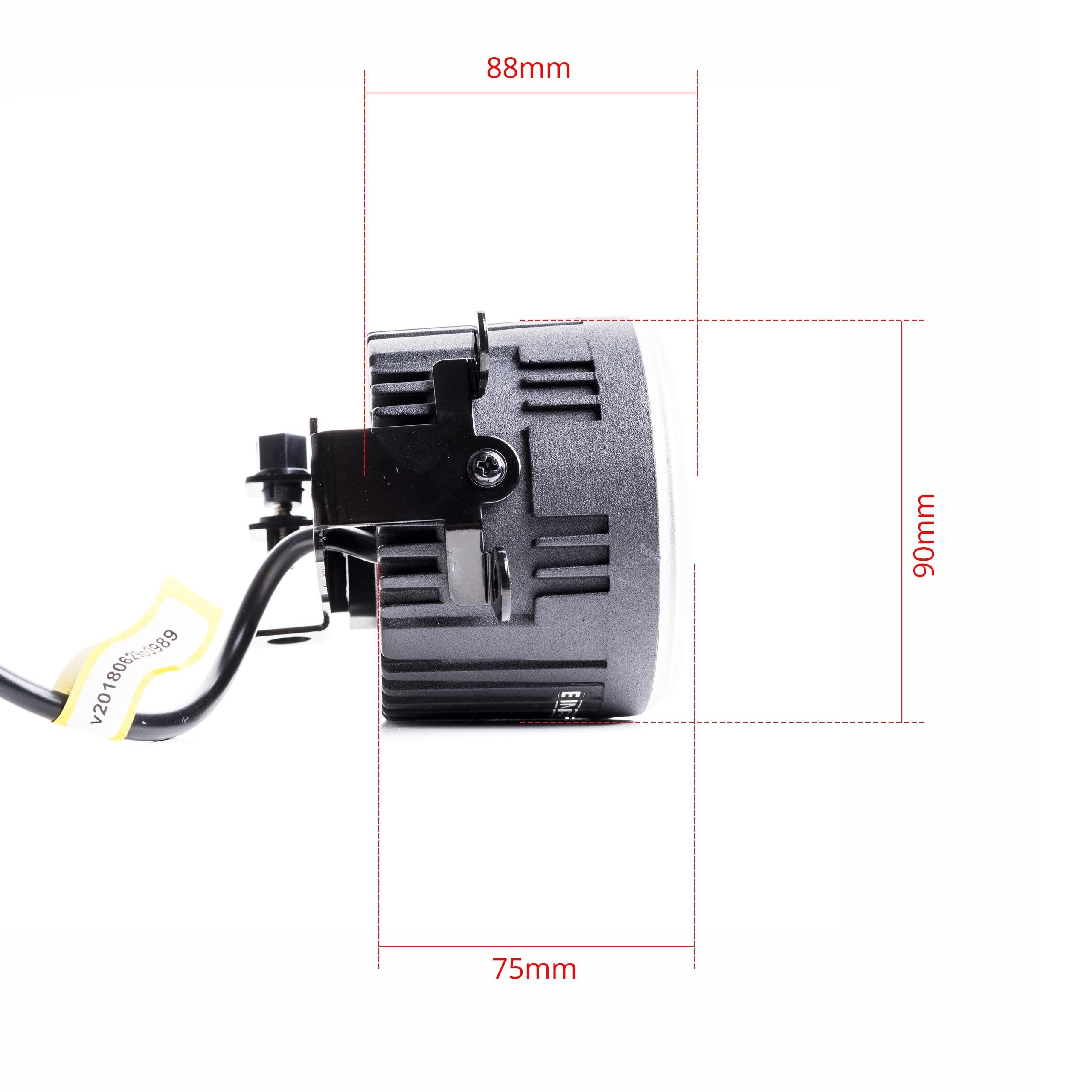 EinParts 2 en 1 Luz de circulación diurna del coche LED con certificado E4 R87, Luz Antiniebla Delantera Para Citroen, Dacia, Nissan, Opel, Fiat, Peugeot, Renault, Ford, Honda, Suzuki, Mitsubishi