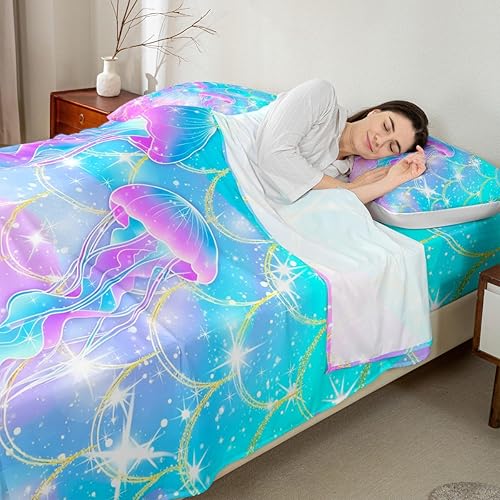 Miniatura 8 de Juego de sábanas de dibujos animados para niños, tamaño King, bonito juego de ropa de cama de esquí de animales árticos, decoración de habitación de