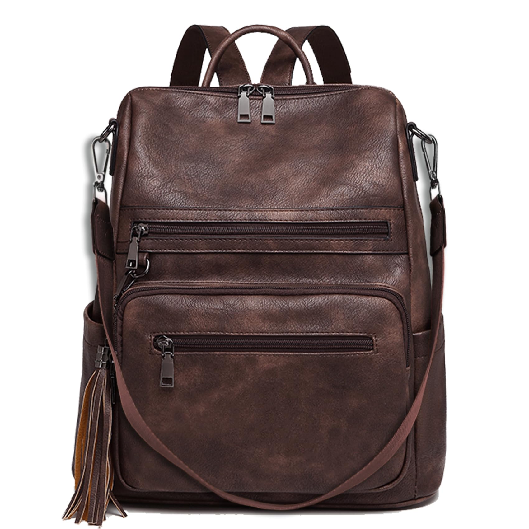 Zaino Donna in Cuoio Morbido Daypack Scuola Casual 2 in 1 come Zaino e Tracolla,Borsa e Zaino a Spalla in Moda da Donna per Scuola, Shopping, Universita, Liceo e Viaggio