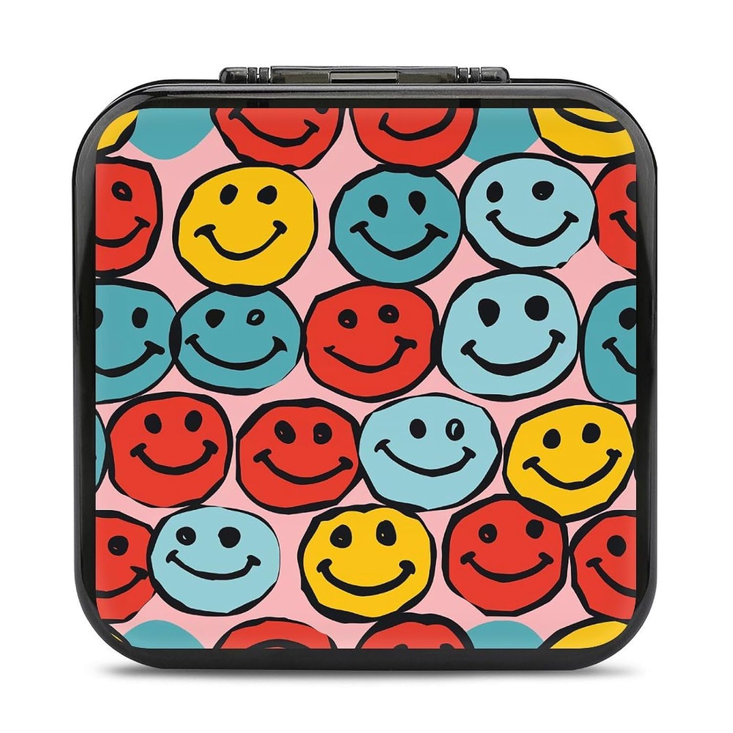 FodPand Colorful Face Switch Game Case Holder with 24 Cartridge Slots & 2 Micro Sd Card Storage Slim Portable Cartridge Case Cover Hard Shell Storage Organizer Traveler Gift Accessory