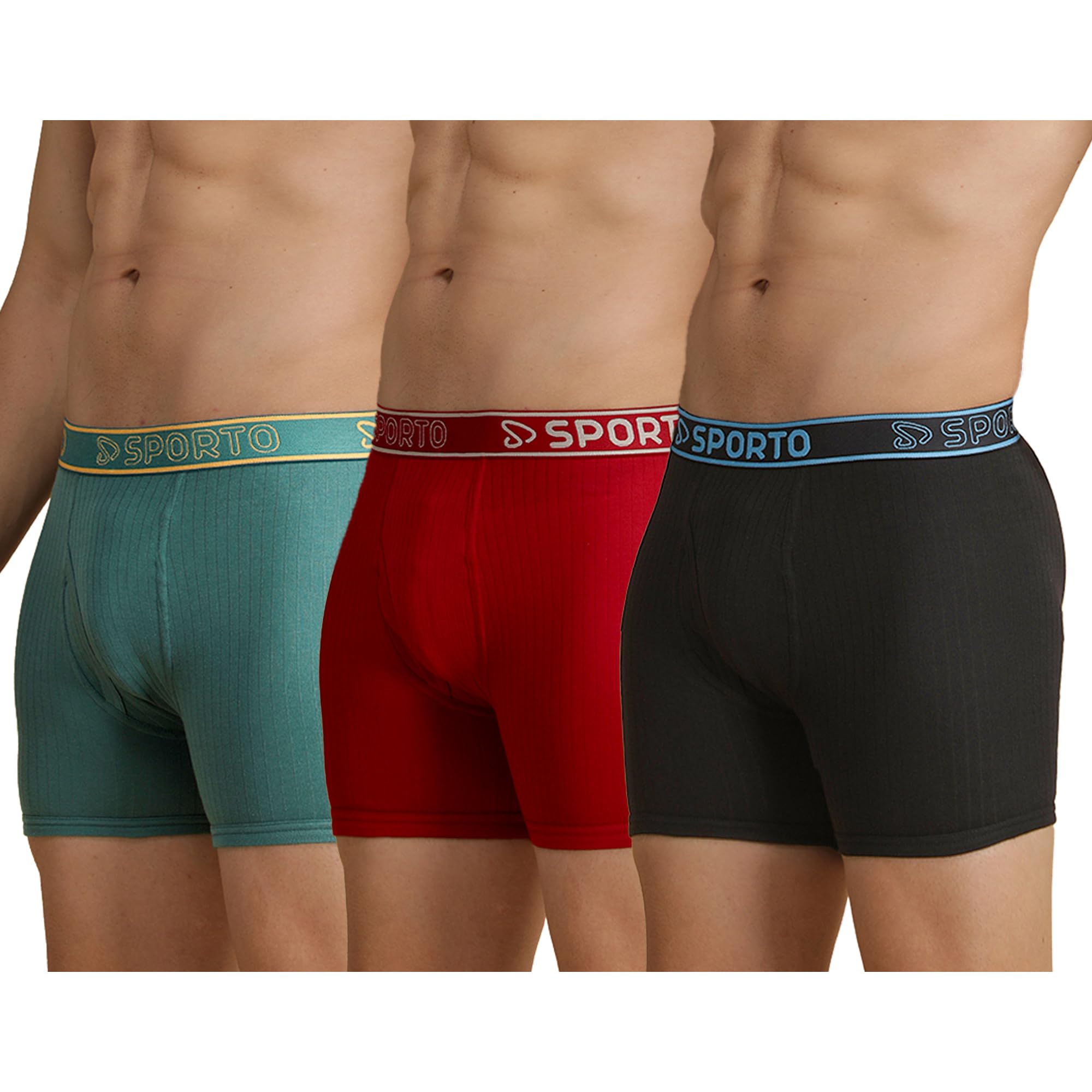 sporto Macho Men's Neo Cotton Parka Solid Trunk Pack of 3 (Colour May Vary)-picture-32