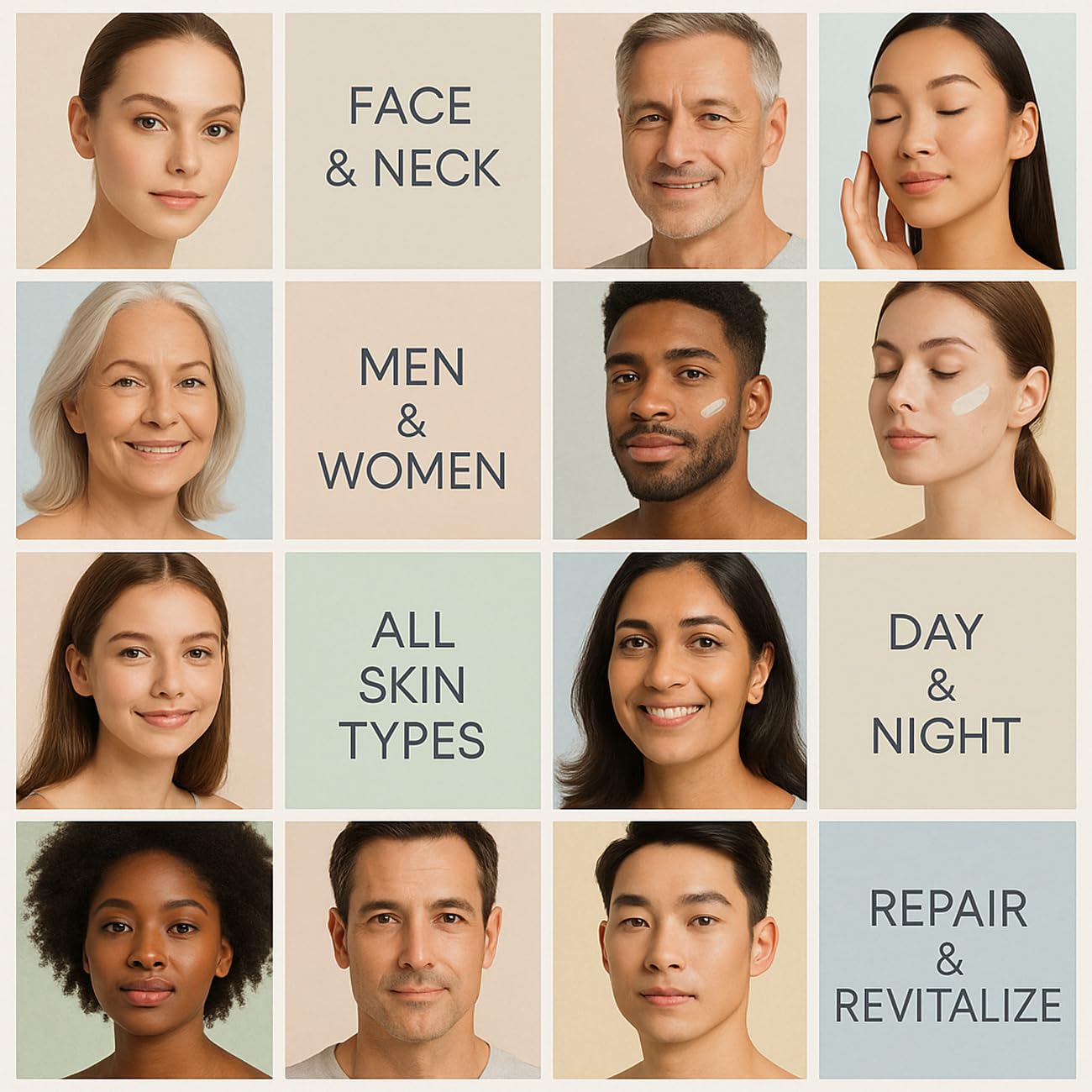 Collagen Cream for Face&Neck Wrinkle- Day&Night Moisturizer with Peptide and Hyaluronic Acid for Hydrating,Firming and All Skin Types, 1.7 oz - Image 6