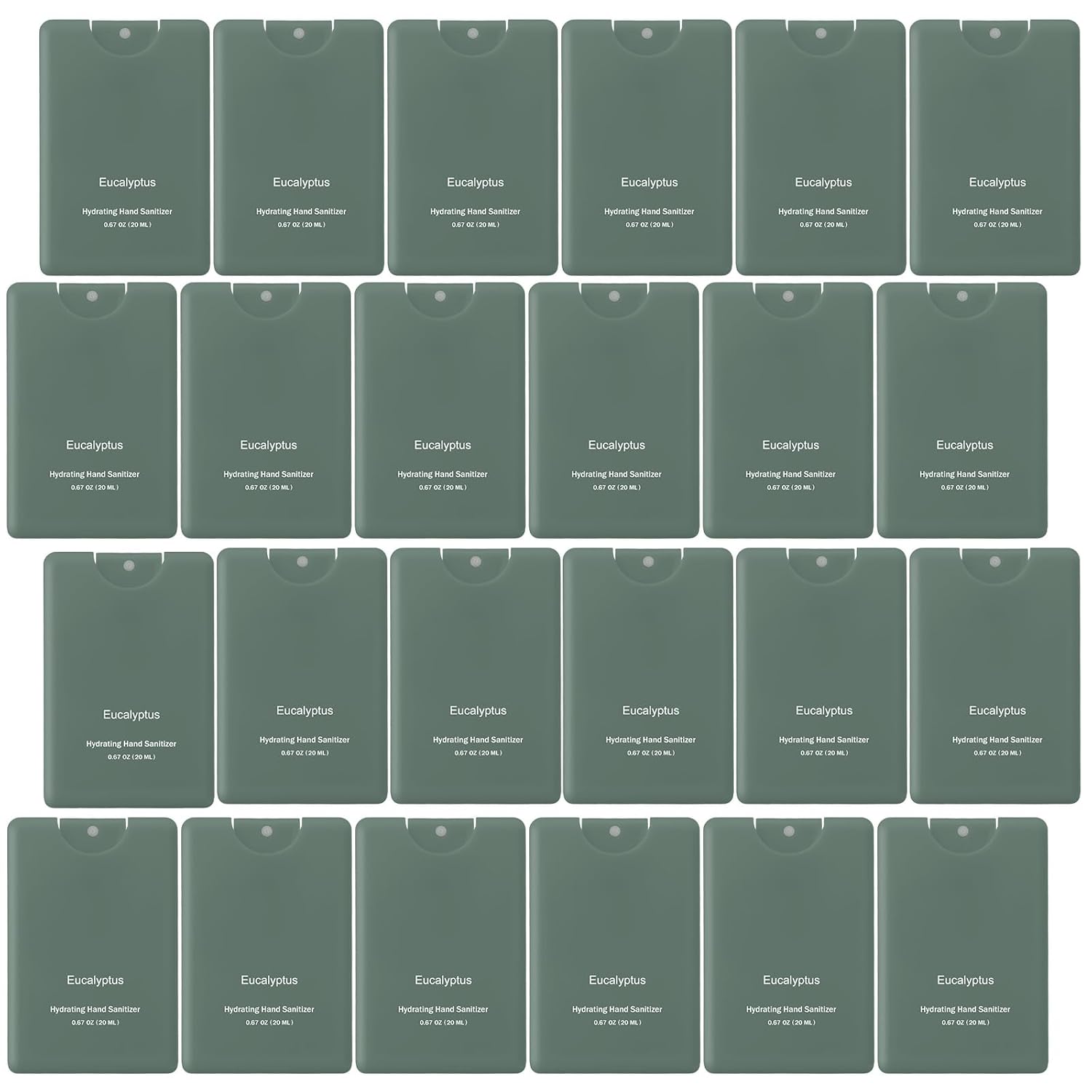 24 Pack Dark Green Hand Sanitizer Spray Bulk Travel Size Mini Hydrating Hand Sanitizer for Coworker Staff Women End of Year Appreciation Gifts