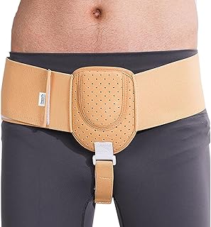 Hernia Belts for Men, Inguinal Hernia Support Belt with Removable Compression Pad, Non-slip Adjustable Hernia Truss, Inguinal, Groin or Sport Hernia Pain Relief, Fits Hip 30-50 inches