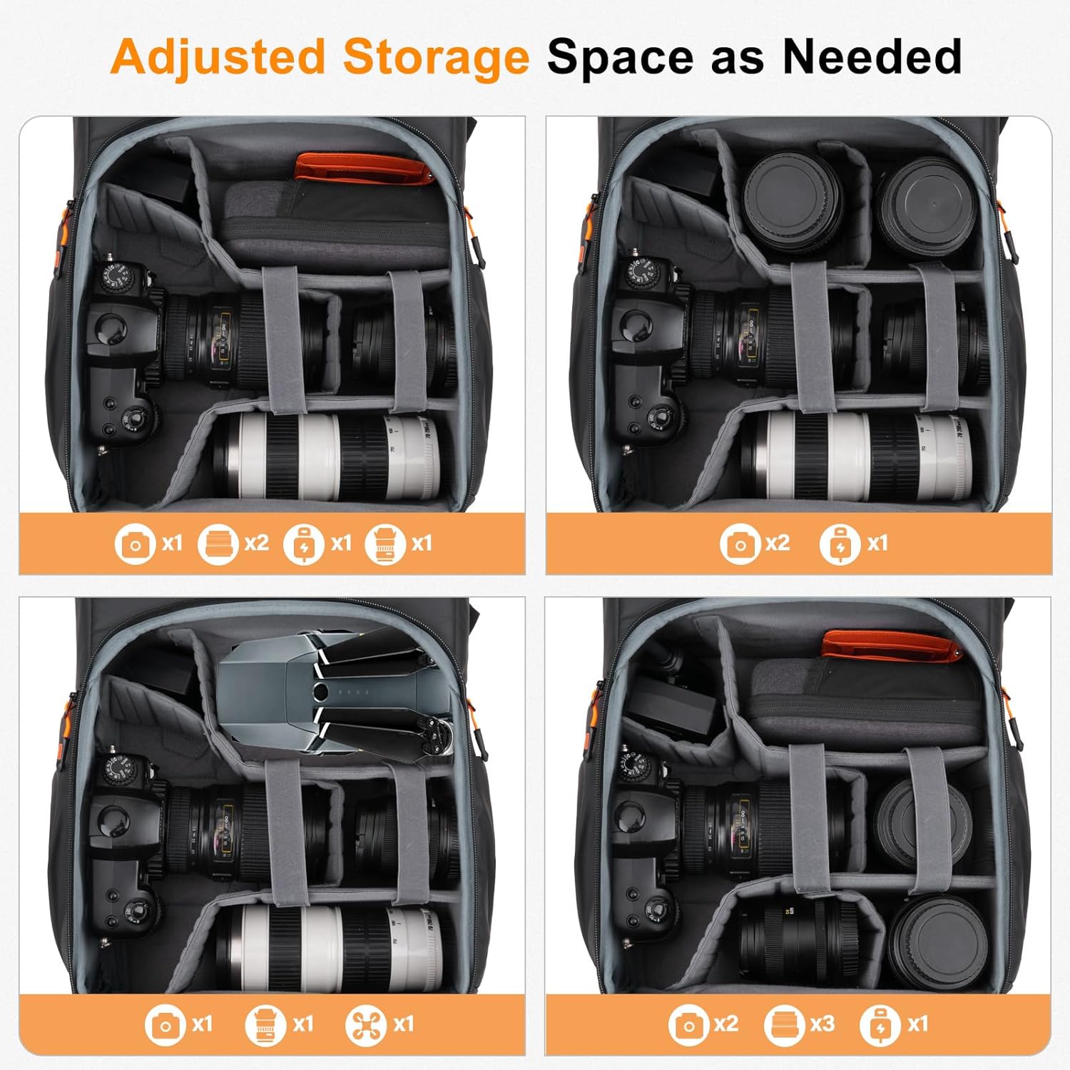MOSISO Camera Backpack,DSLR/SLR/Mirrorless Camera Bag with Front Hardshell Pocket,Photography Backpack with Laptop Compartment&Tripod Holder&Rain Cover&Roll Top Compartment for Canon/Nikon/Sony,Black - Image 2