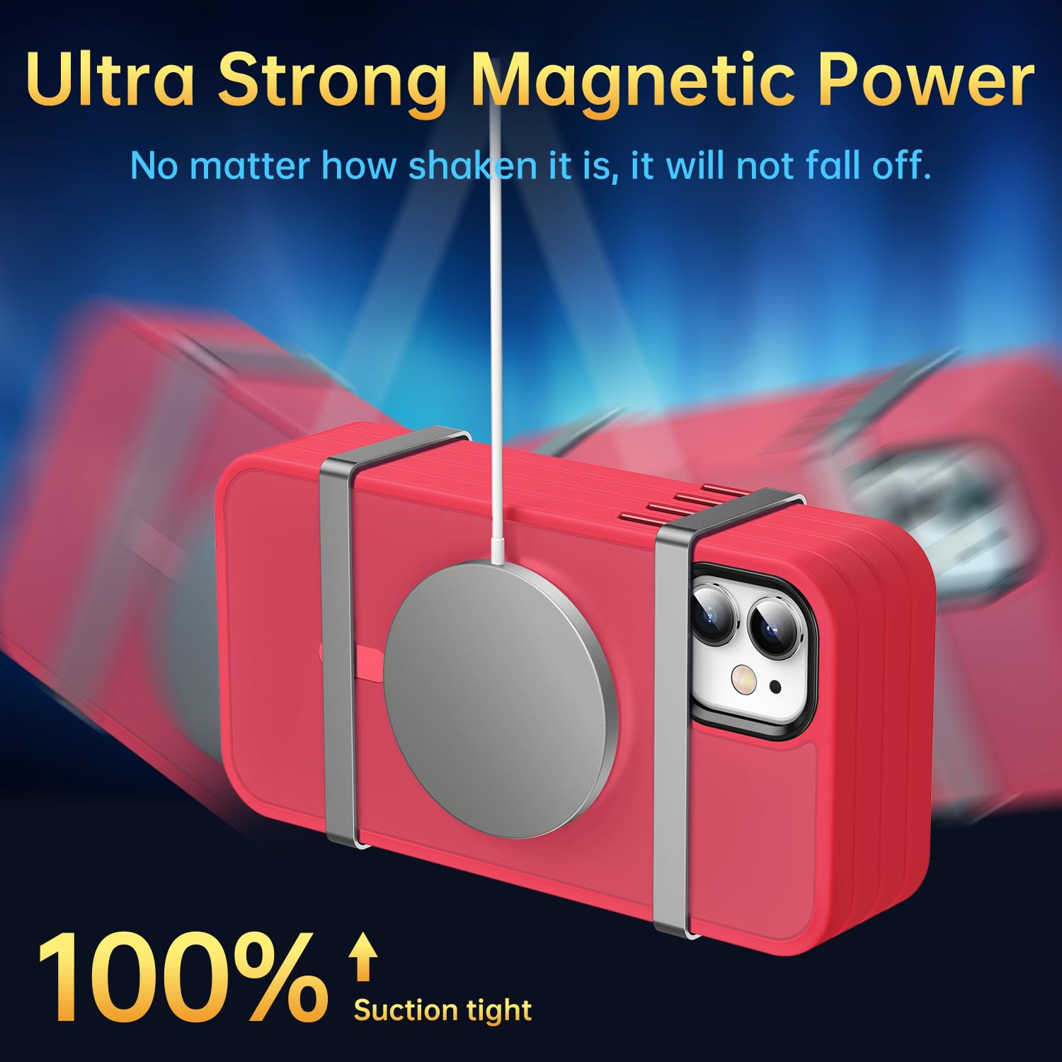 Magnetic For IPhone 13 Case With Stand [Military Grade Drop Tested Compatible With Magnet Ring Translucent Slim Hard Back Soft Edge Wine Red - View #11