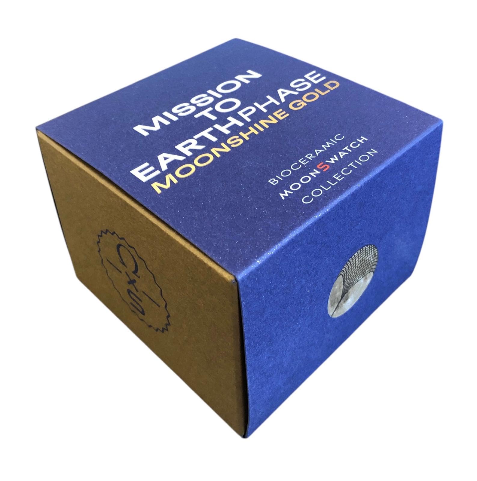 Swatch MoonSwatch Collection, Mission to Earthphase Moonshine Gold, Bioceramic Case and Strap, Chronograph Watch with Moon Phase Display SO33N701L