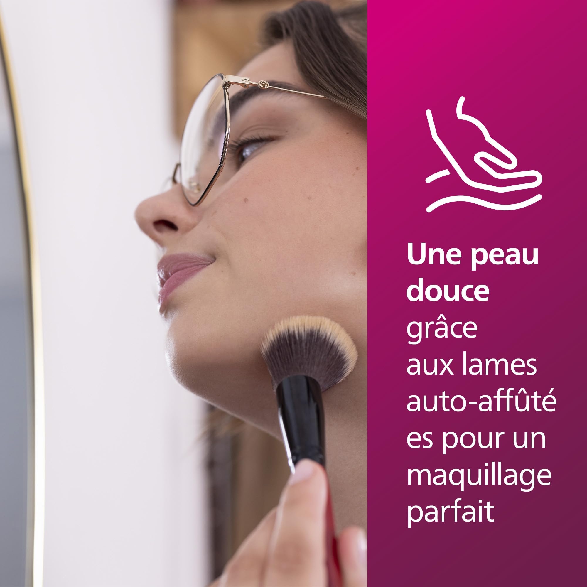 Philips Series 5000 - épilateur visage, épilateur individuel pour femme, sans fil et compact, avec tête hypoallergénique, épilation douce et rapide du visage, retouches faciles, modèle BRR454/00