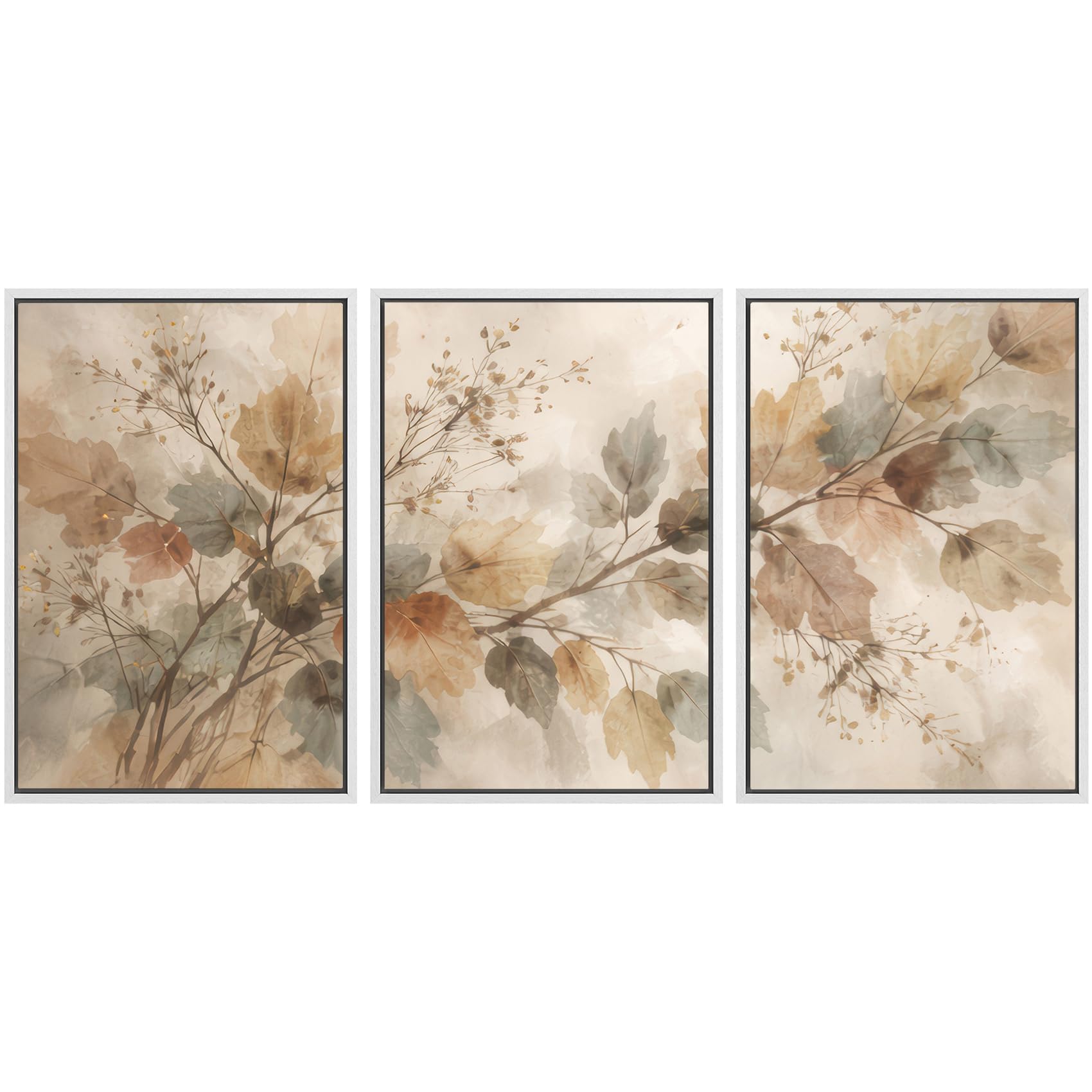 SIGNWIN Framed Canvas Print Wall Art Set Coastal Serenity Abstract Seaside Illustrations Modern Art Decorative Rustic Calm/Zen for Living Room, Bedroom, Office - 24"x36"x3 Natural — view 20