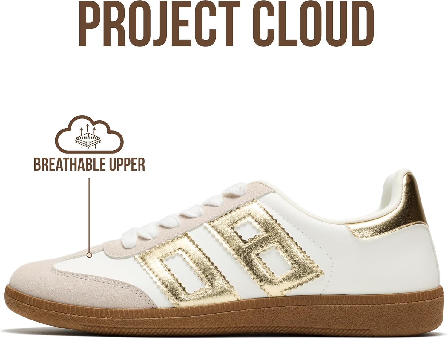 Project Cloud Sneakers for Women 2026 - Breathable Womens Shoes Memory Foam Insole Casual Sneakers Non Slip Womens Sneakers - Breathable Lightweight Walking Shoes (Brita)