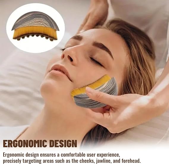 1/2 PCS Lymphatic Contour Face Brush for Sculpting – Anti-Puffiness, Detox & Lift, Improves Skin Glow & Absorption (1 Pcs Contour Face Brush)