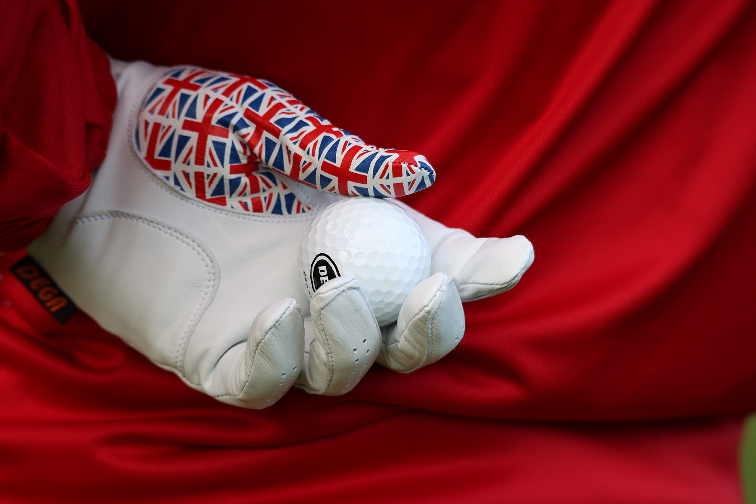 DEGA Golf Gloves 2 Pack 100% Cabretta Leather Golf Glove Men Left Hand Thumb Printed Designs (M, Union Jack Great Britain) - Image 3