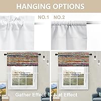 Vista 296 de Cenefas de cocina modernas con patrón de cobre marrón dorado para ventanas, cenefas opacas abstractas de marcas de arañazos y cortinas opacas