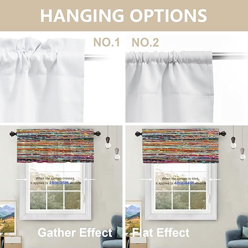 Miniatura 296 de Cenefas de cocina modernas con patrón de cobre marrón dorado para ventanas, cenefas opacas abstractas de marcas de arañazos y cortinas opacas