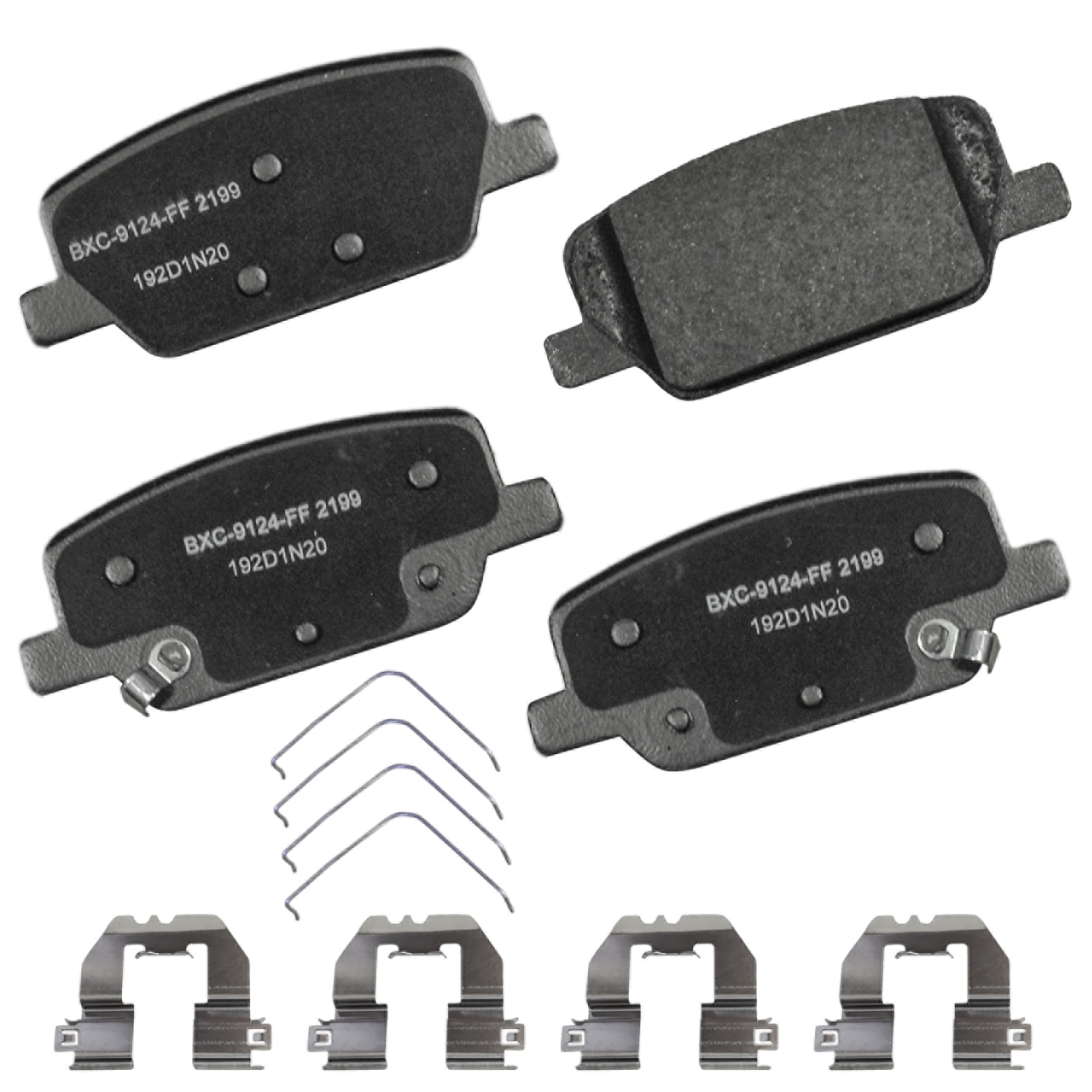 Bendix Premium SBC2199 Ceramic Rear Brake Pads for Hyundai Palisade 2024-2020, Santa Fe 2020-2019, Kia Telluride 2023-2020