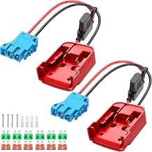 Power Wheel Adapter for Milwaukee 18V Battery | 2pcs 12V Ride On Toy Battery Converter & Power Dock Connector | Upgrade Kit with 40A Fuse Holder, 12AWG Wire Harness