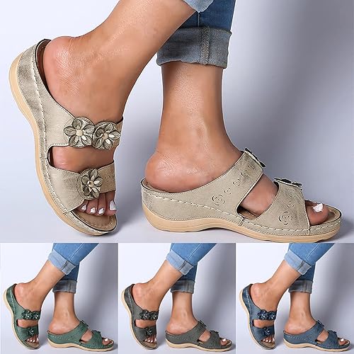 Miniatura 6 de Foldap Sandalias cómodas para mujer con soporte de arco de verano informales elegantes plataforma de cuña