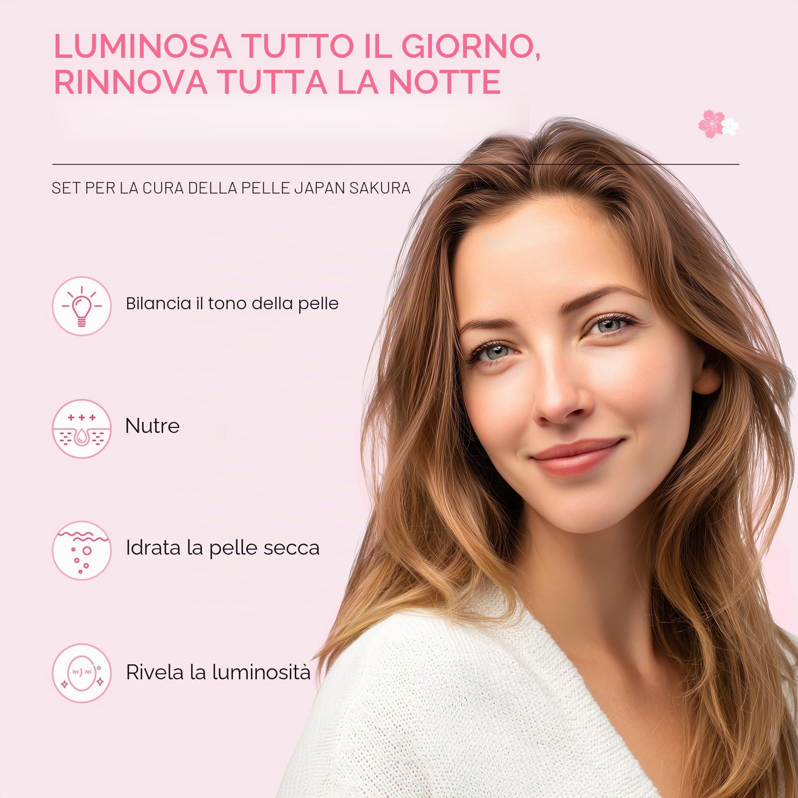 Calendario Avvento Beauty Skincare, 24 pezzi Natale Calendario Avvento, Sakura Set Cura Della Pelle Viso Donna, Calendario Natale Beauty per Donne, Ragazze e Teenager