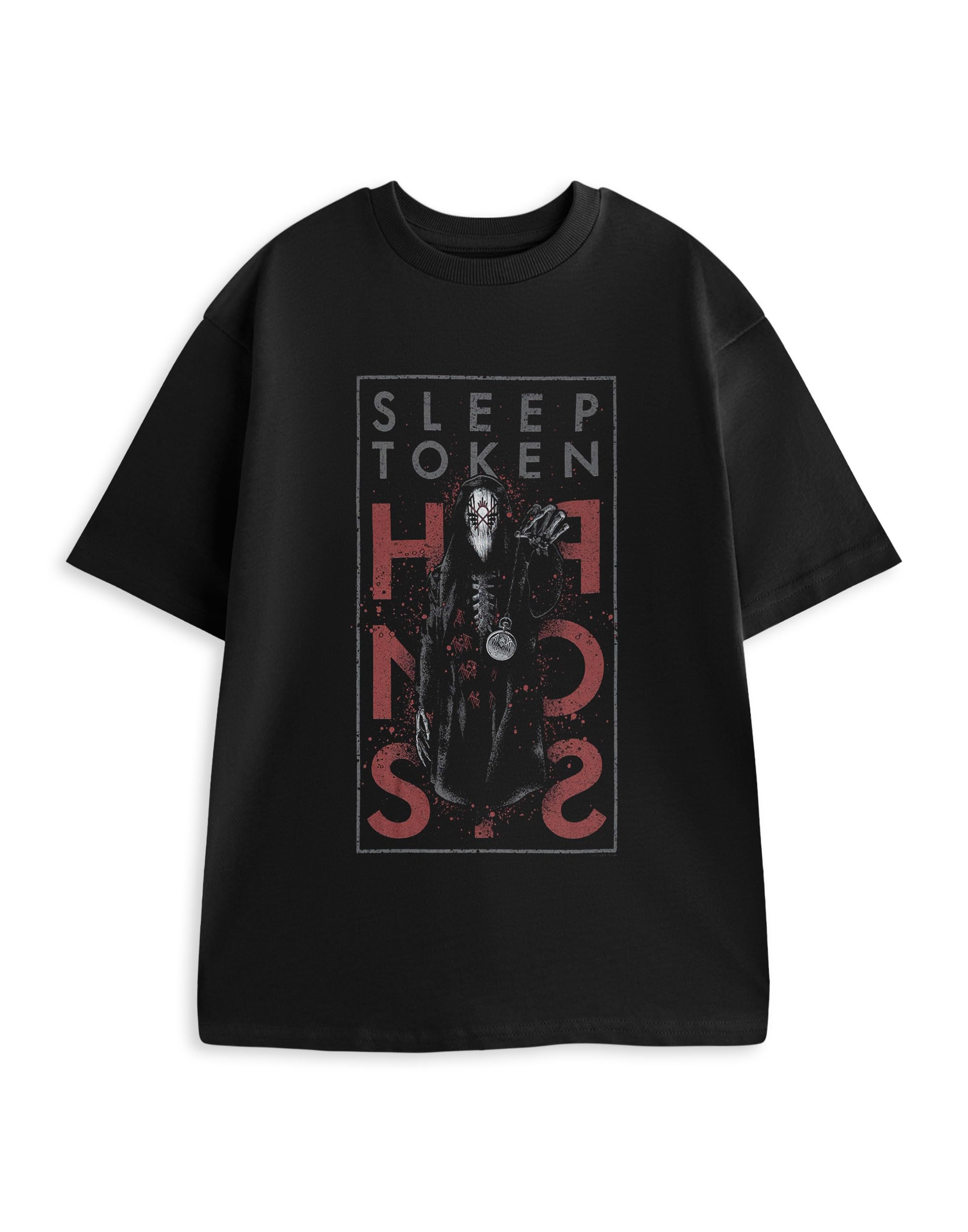 Sleep Token Unisex Black Hypnosis Short Sleeved T-Shirt | Crew Neck Graphic Tee with Band Logo | Music Merchandise for Casual Wear Merch - Medium