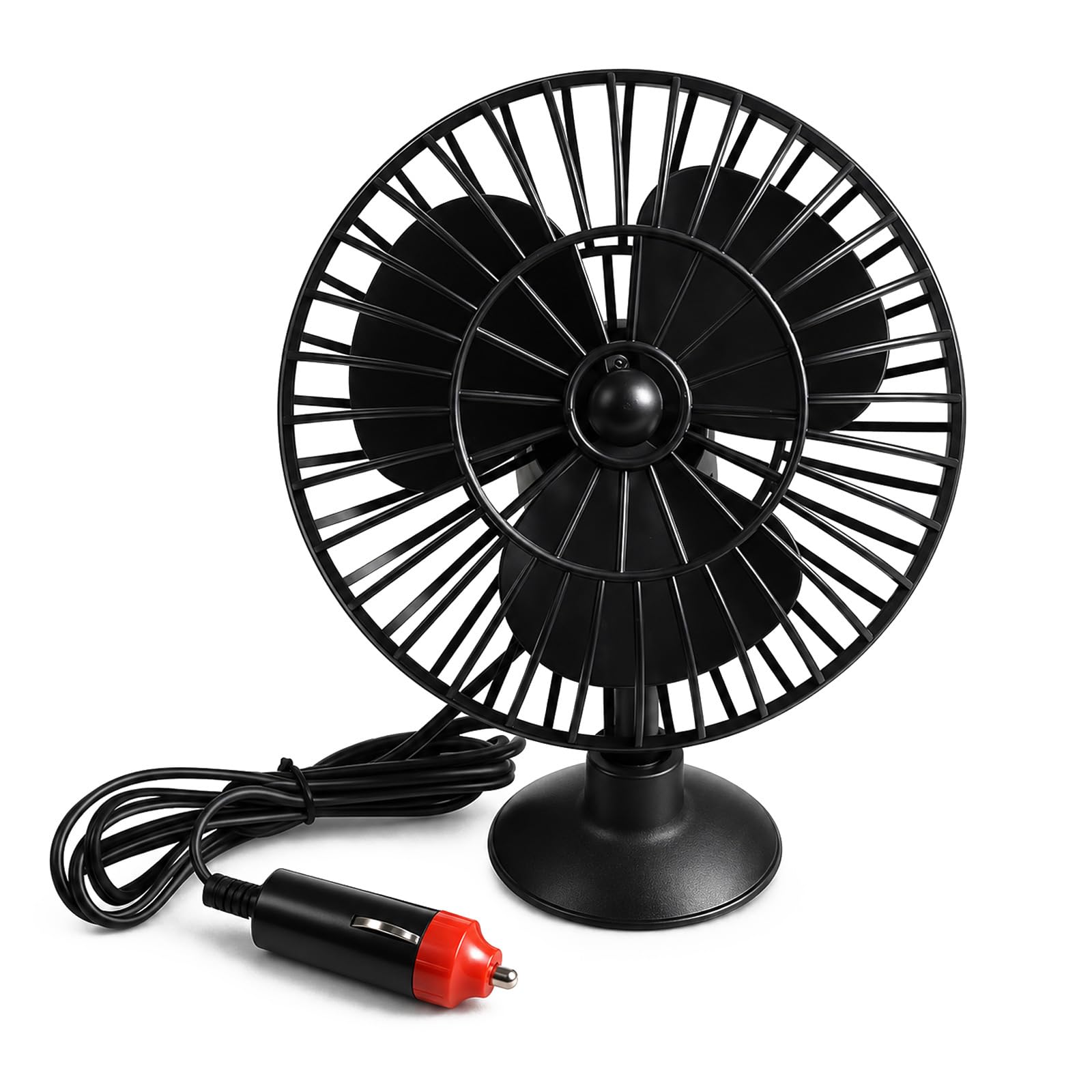 Ventilateur de Voiture 12v, Ventilateur de Voiture Allume Cigare Portable Camion Ventilation Ventouse RéGlable Ventilateur de Bureau