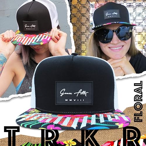 Miniatura 39 de Grace Folly - Gorra trucker unisex gorra de malla con cierre trasero negro (Black with Fade)