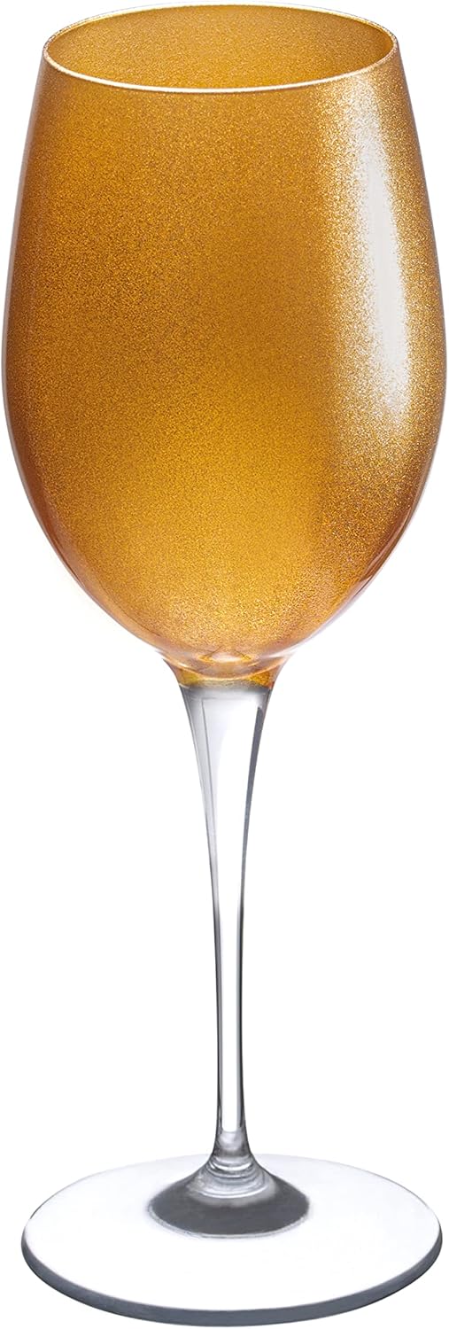 Barski Goblet, White Wine Glass, Water Glass, Glass is Decorated in Gold, Stemmed Glasses, Set of 6 Goblets, 14 oz, Made in Europe - Image 8