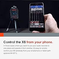 Vista 8 de TASCAM Grabadora de campo multipista Portacapture X8 de 32 bits y 8 canales