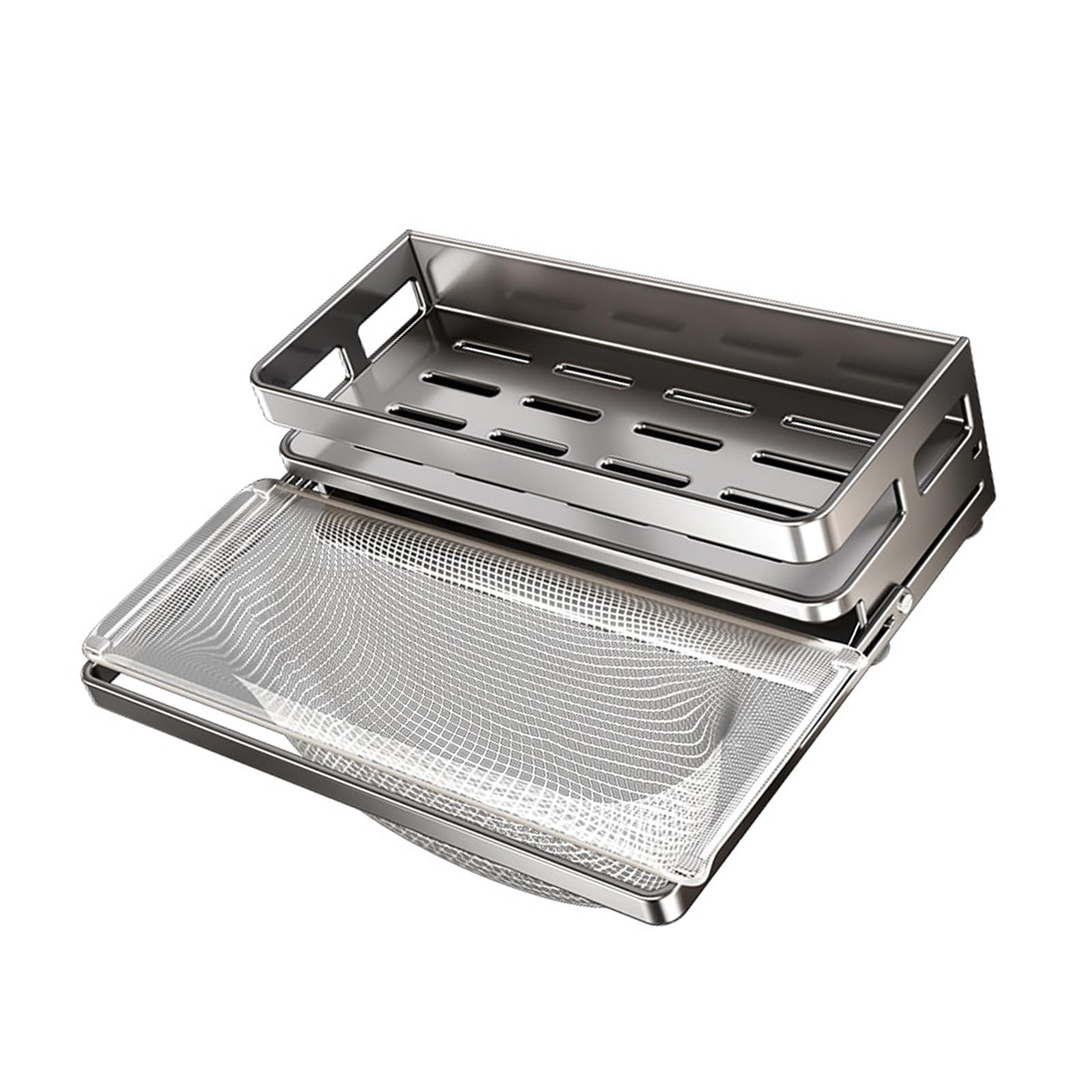 PANGBOER Sponge Holder for Kitchen Sink, Sink Caddys Organizers with Drip Tray Suction Cup Kitchen Countertop Storage Organizers Countertop Organization Storage