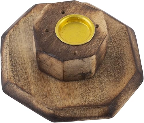 Miniatura 9 de Soporte para quemador de incienso y cono de madera, grande, orgánico, ecológico, para agarraderas, agarradera, estilo rústico, tallado a mano para