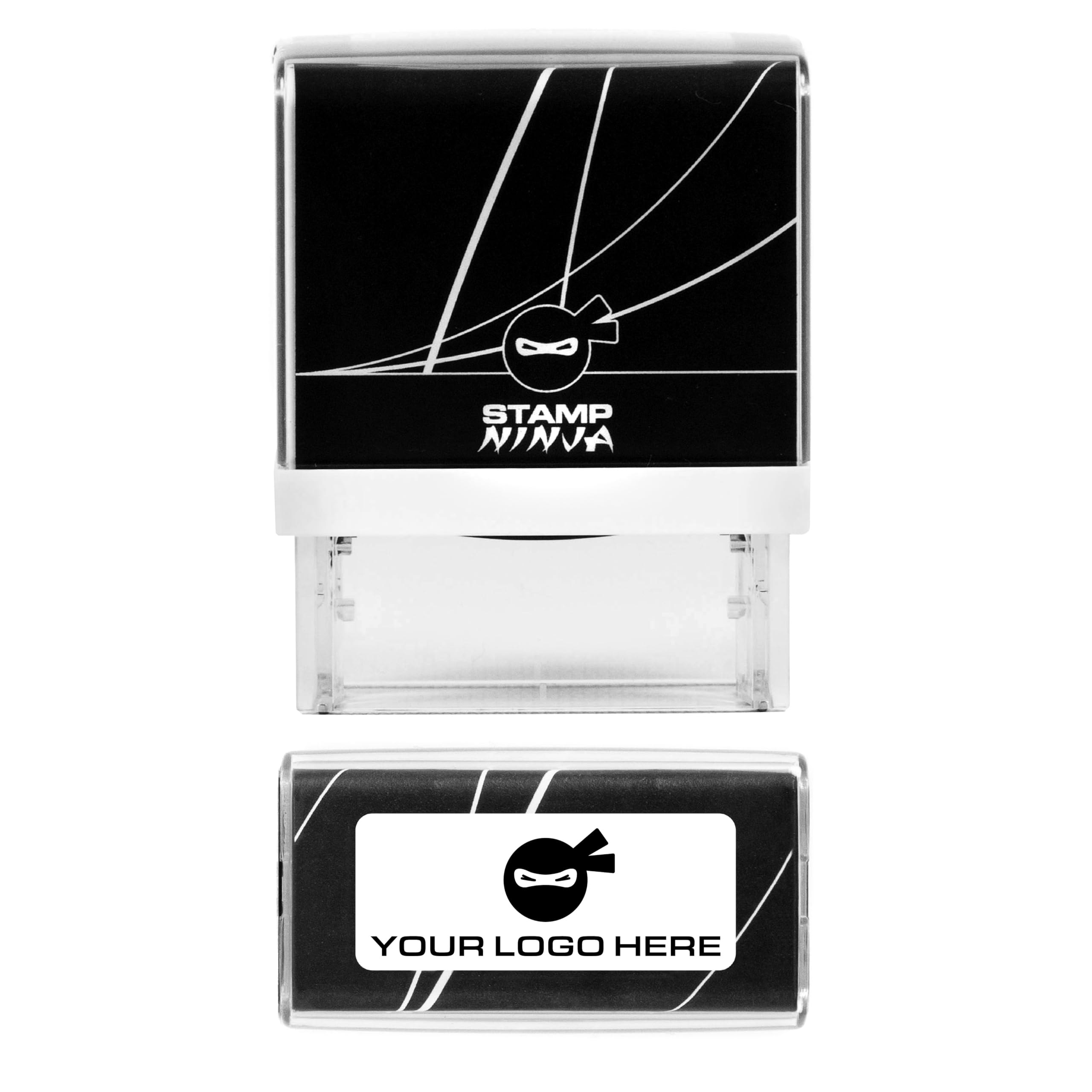 Custom Business Logo Stamp - Personalised Company Rubber Stamp, Custom Logo for Office, Branding & Packaging (37mm x 14mm)