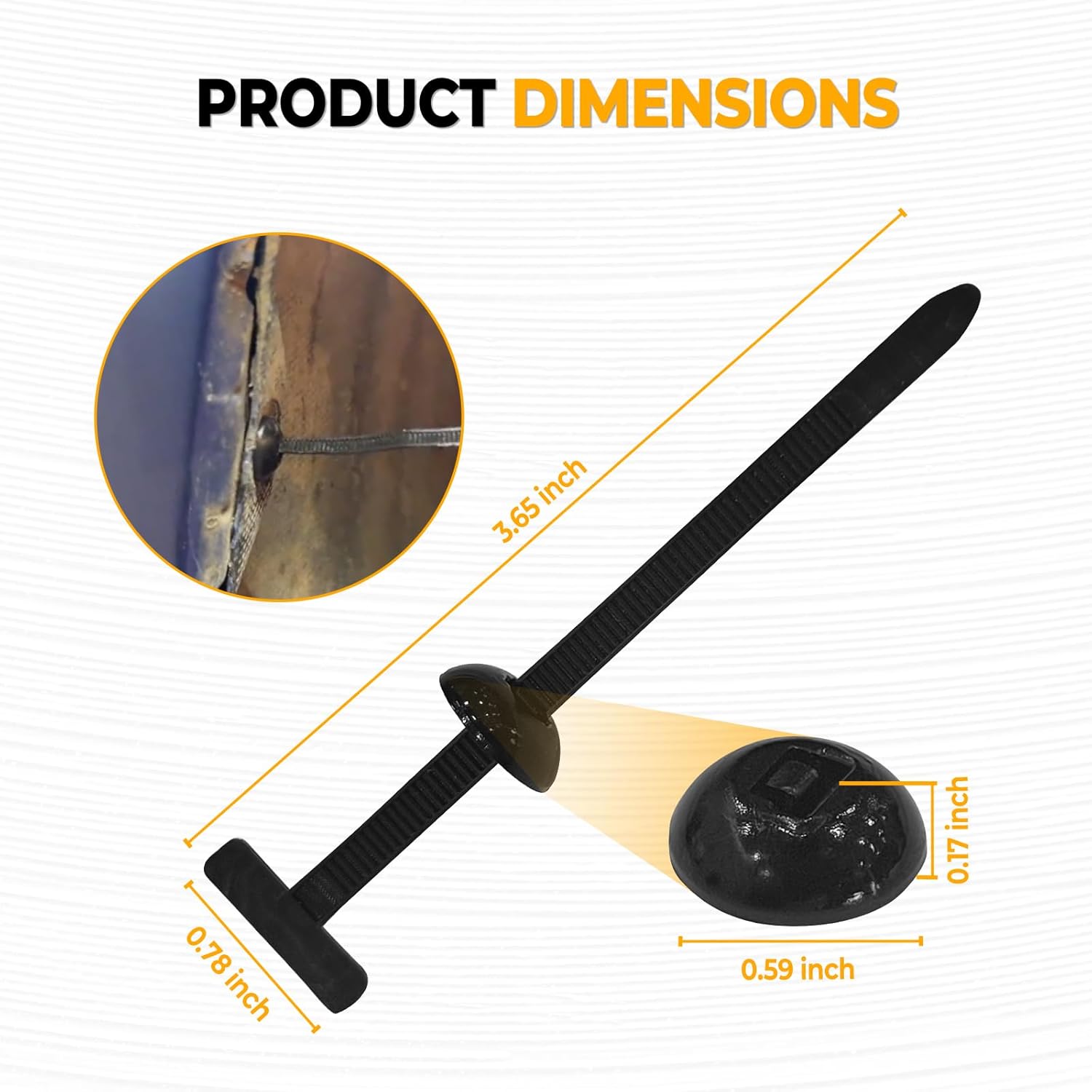 60PCS Nylon Universal Cable Tie Buckle – Automotive Zipper Clips and Zip Ties, Self-Locking Fastener Set for Car Accessories, Trim Panel, Bumper, Fender, Door, Interior Repair