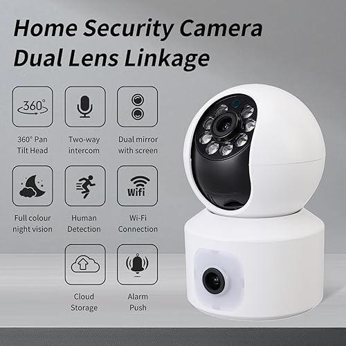Miniatura 2 de VBESTLIFE Cámara de seguridad inteligente con inclinación panorámica interior, 2.4 GHz WiFi 1080P HD cámara para perro, aplicación para O KAM Pro,