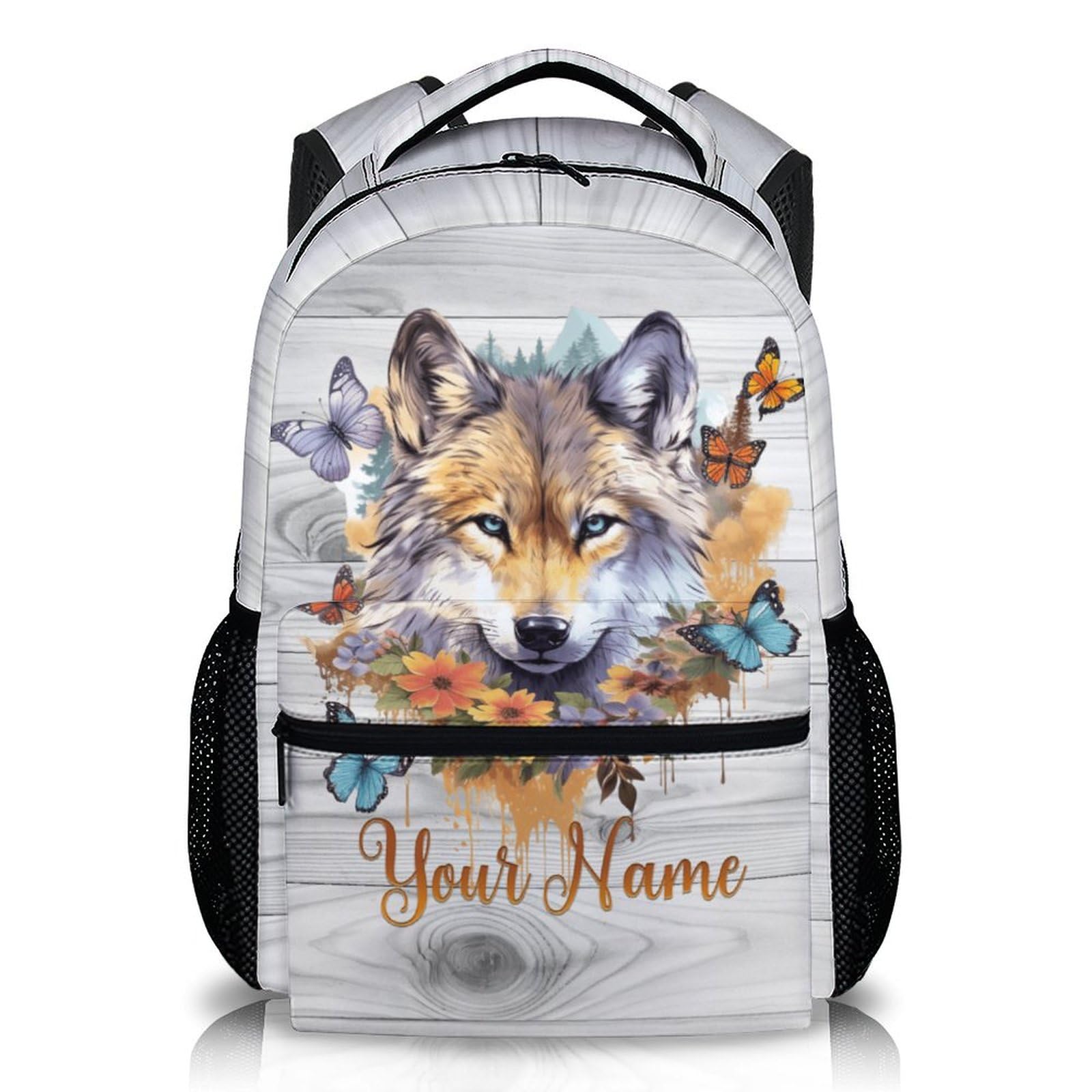 Backpack for Kids, 17 Inches Wolf School Backpacks Gift for Elementary, Middle School, Aesthetic Wolf Bookbag with Adjustable Straps for Travel,