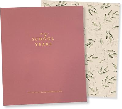Peachly School Years Memory Book & School Photo Album Keepsake - Blush