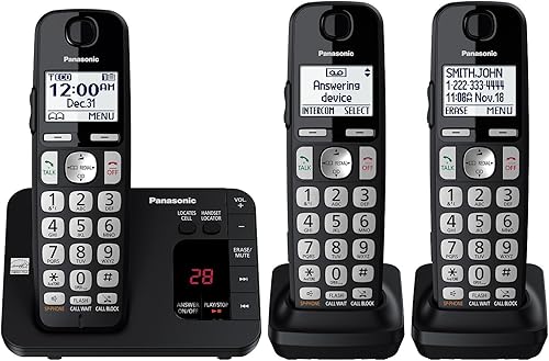 Miniatura 2 de Teléfono inalámbrico Panasonic KX-TGE433B con contestador y 3 teléfonos Negro
