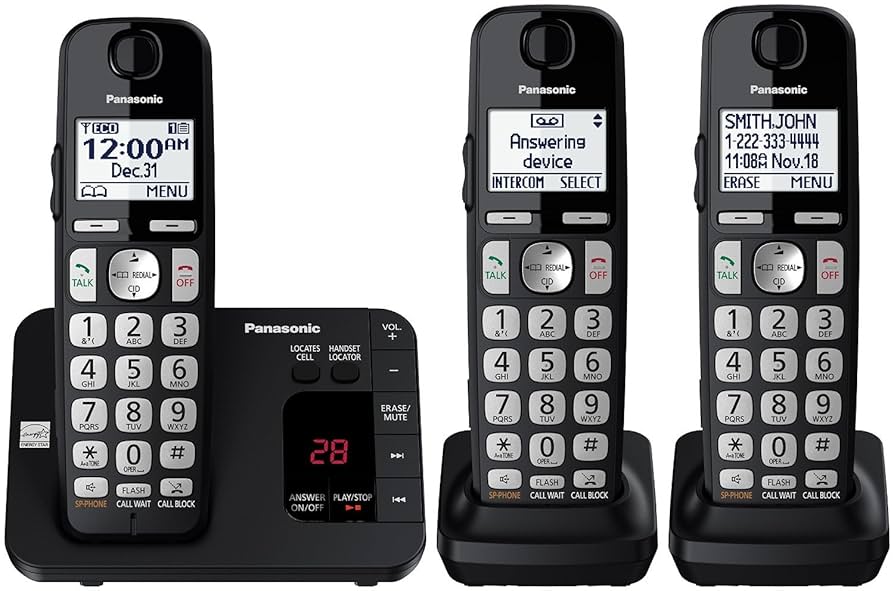 Panasonic cordless phone system with answering machine