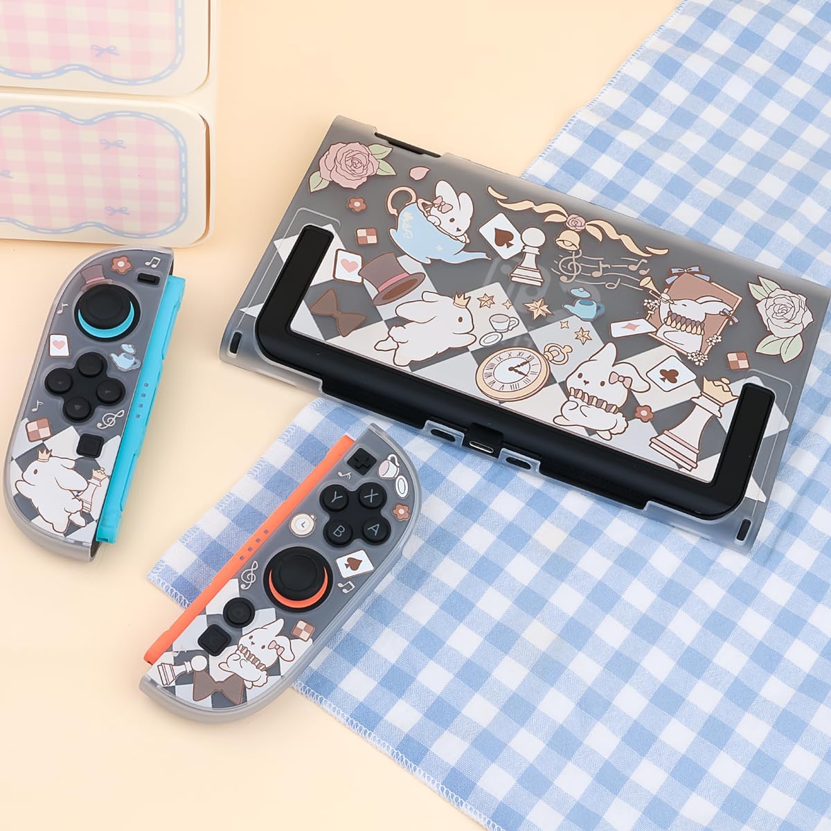 Switch 2025 Dockable Protective Case Compatible with Switch2, Protective Shell for Nintendo Switch 2 Hard PC Switch Cover - Alice