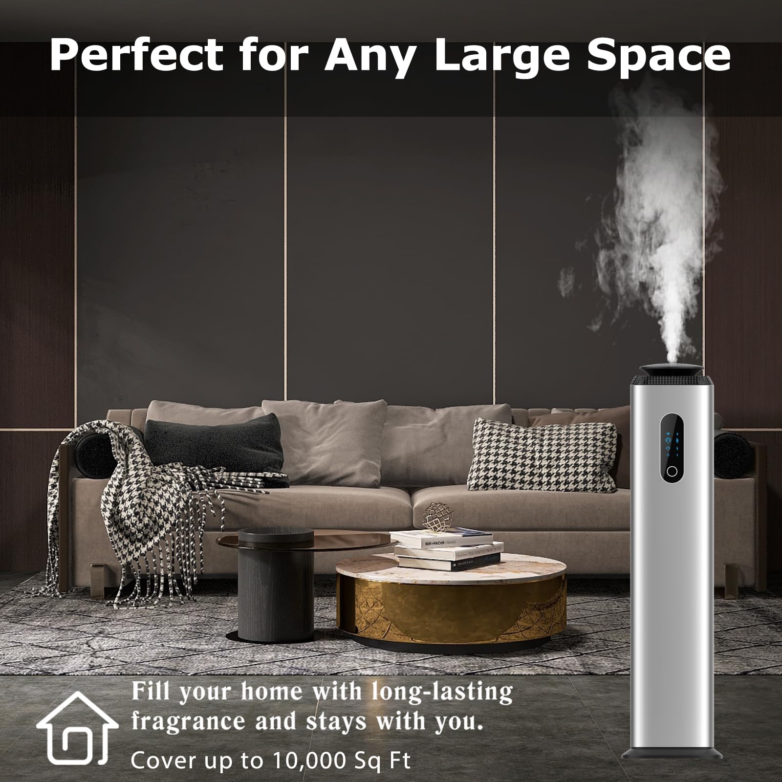 Difusor de aroma Tower Hotel de 1000 ml con control de aplicación WiFi para toda la casa, cubierta de máquina difusora comercial, 10000 pies cuadrados, máquina de aire aromático y difusor de aceite