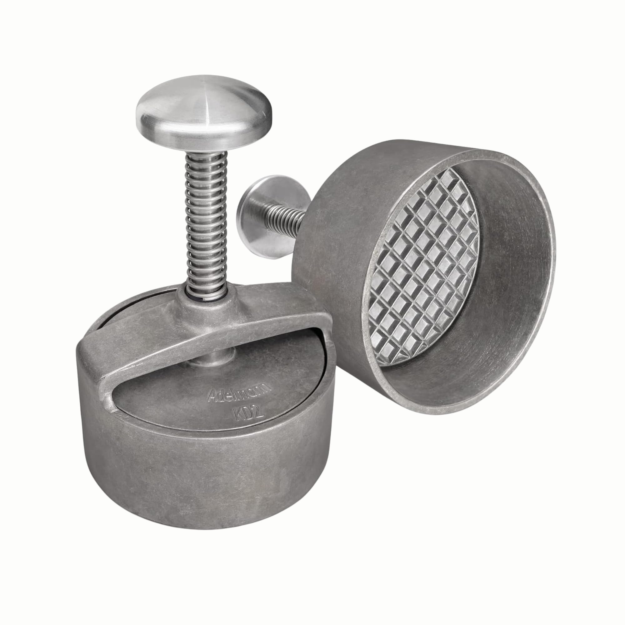 Profi Burgerpresse Hamburgerpresse Ø 100 mm Aluminium - Pattyauswerfer Anti-Haft-Prägung | Aluguss-Presse für perfekte Burger Hamburger | Pattie Maker Patty Former - hochwertige Hackfleischpresse