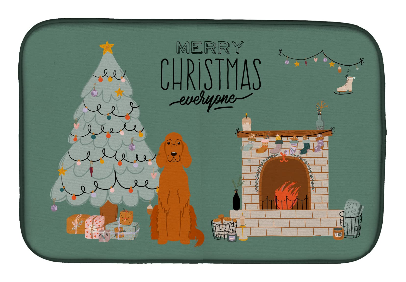 Irish Setter tapis de séchage Caroline's Treasures CK7627DDM en polyester multicolore