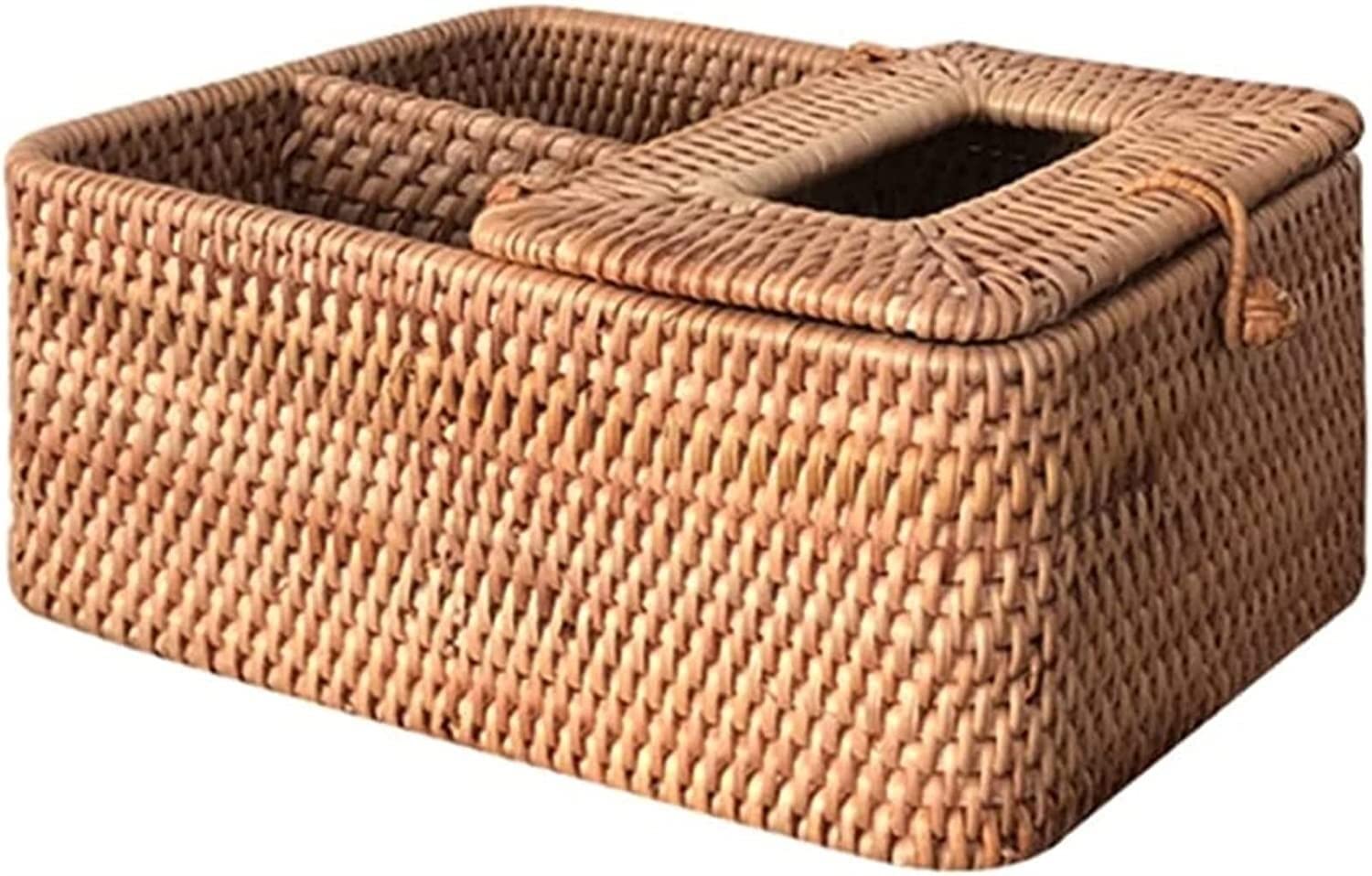 GTHTUHFD Tissue Box Rattan Paper Box Multifunctional Tissue Box Living Room Tv Remote Control Storage Box Household Napkin Paper Box