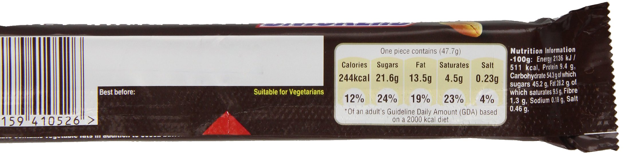 Mars Snickers Duo Chocolate Bar 95.4 g (Pack of 32)