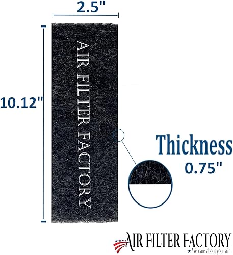 Miniatura 2 de Air Filter Factory Repuesto para Frigidaire OTRFILTER 2 x 10 x 34 pulgadas carbón carbón microondas horno filtro